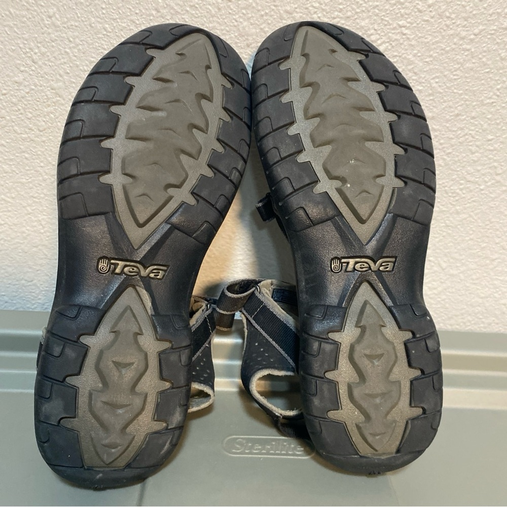 Teva Verra Sandals Women’s Black Grey Adjustable Straps Sports 1006263 Size 10 - Picture 3 of 9